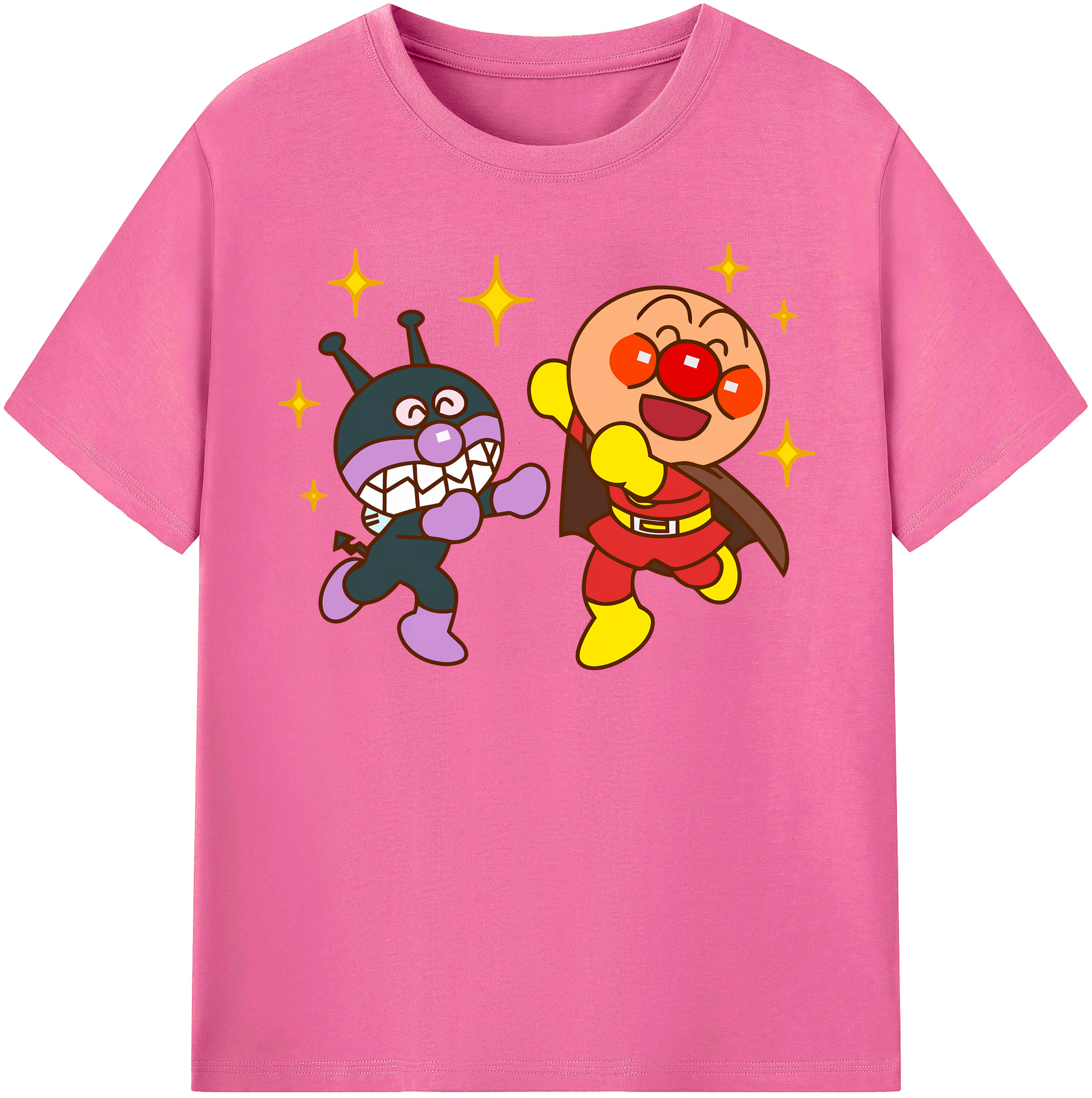 （画像用） アンパンマン Anpanman レディースカジュアルプリントTシャツ（綿100％）